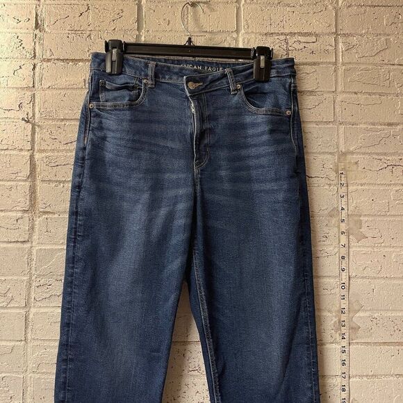 American Eagle Outfitters Denim - American Eagle Mom Straight Jean Dark Wash XLong 14